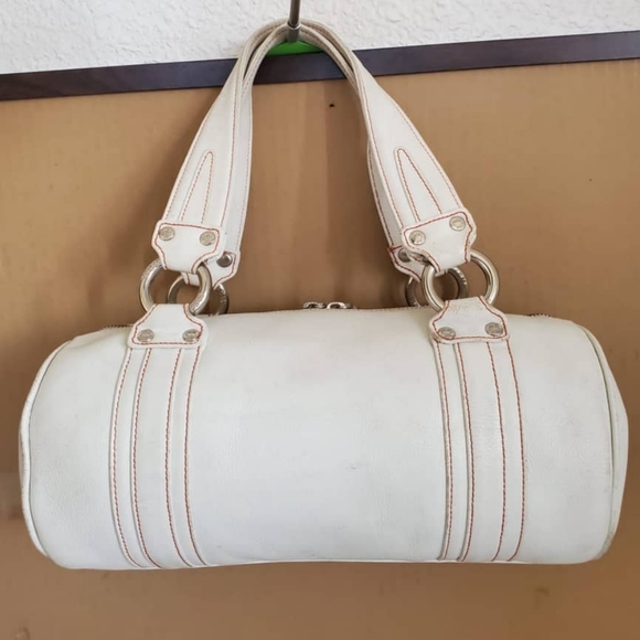 MCM white Rolled Leather Boston Bag - Picture 9 of 14